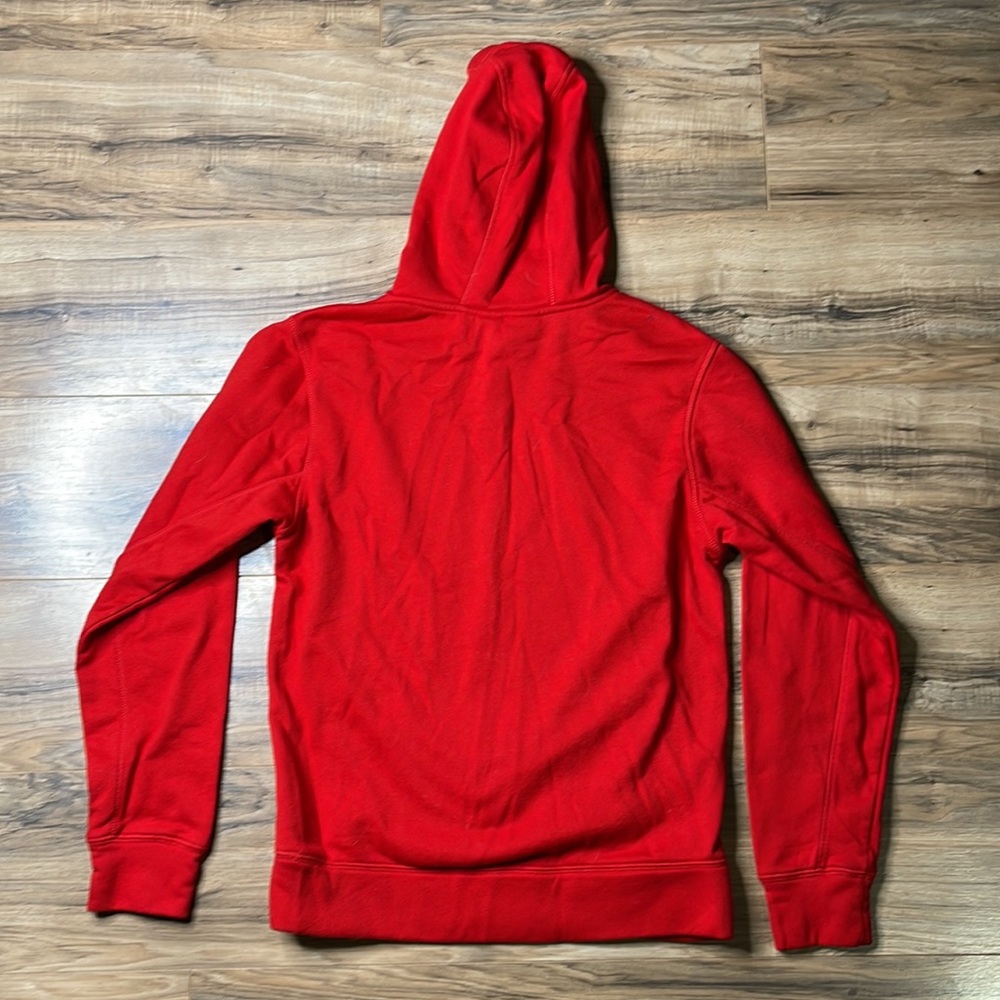 Marvel Spiderman Distressed Spider Logo Red Pullover Hoodie Adult Small - Picture 4 of 5